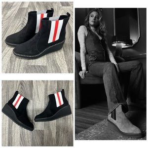 NWT CECELIA NEW YORK Gemma Boots MSRP $300 in Black Suede Size 8.5